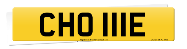 Registration number CHO 111E